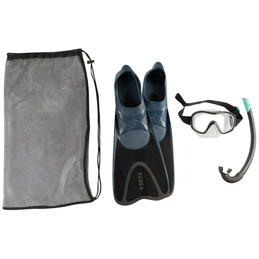 Adult's snorkelling kit, fins, mask, snorkel 100