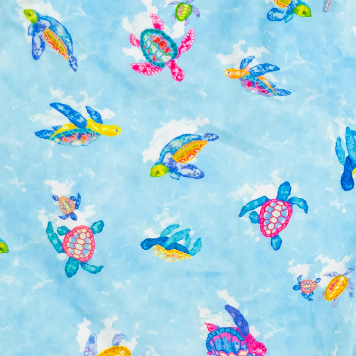Boy's Cyclist Liner Swim Trunks - New Turtles Blue