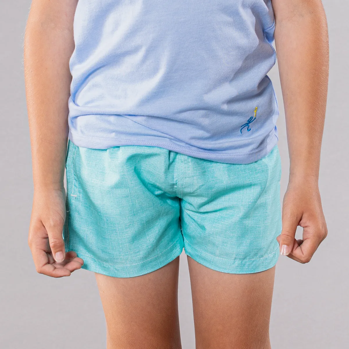 Boy's Cyclist Liner Swim Trunks - Solid Linen