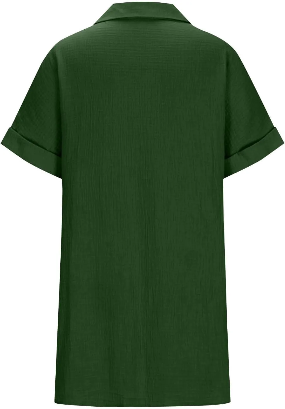 Button Down Dress for Women Summer Short Sleeve Tshirt Dresses Casual Flowy V Neck Loose Midi Beach Dress
