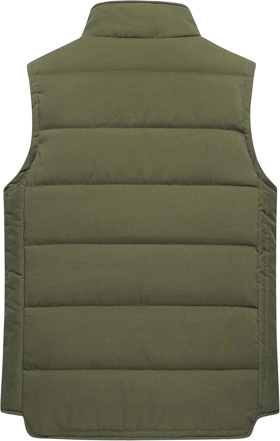 Chrisuno Men's Puffer Vest Casual Stand Collar Quilted Waistcoat Outdoor Padded Ski Vest