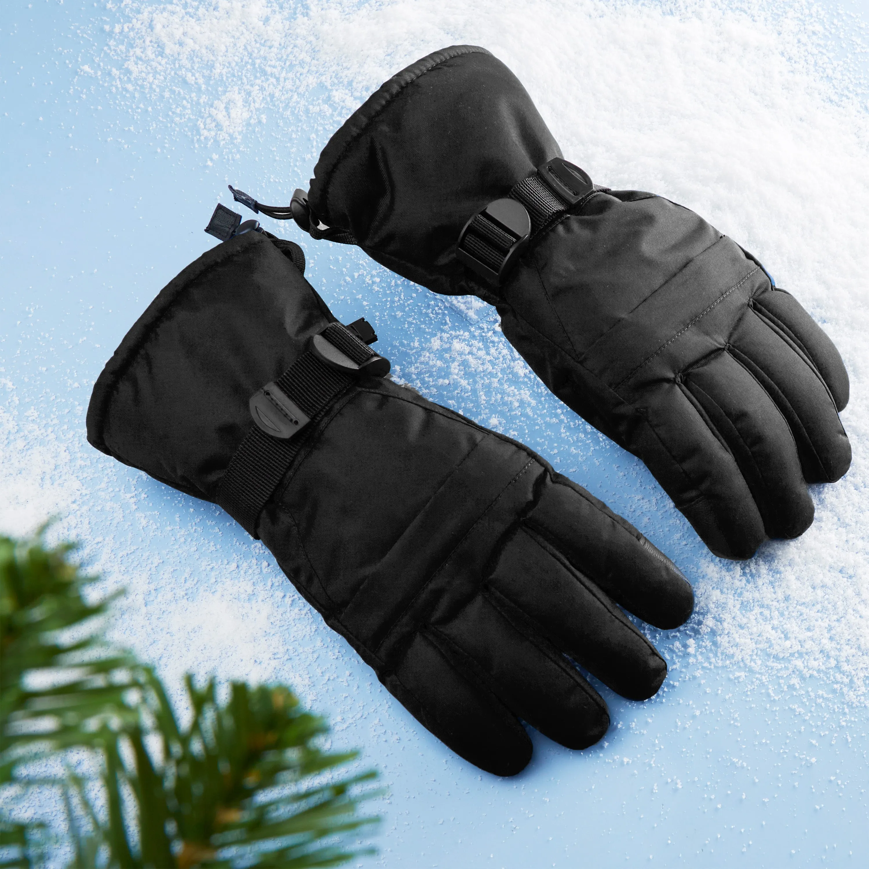 CityComfort Mens Skiing Gloves - Fleece Lined Touch Screen Gloves