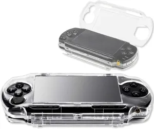 Clear Hard Case for PSP 1000 SeriesProtective Transparent Hard Case, Full Cover Protector Cover Case with Clear Display Movie Bracket, Shock/Scratch Resistant (for PSP 1000 Series)