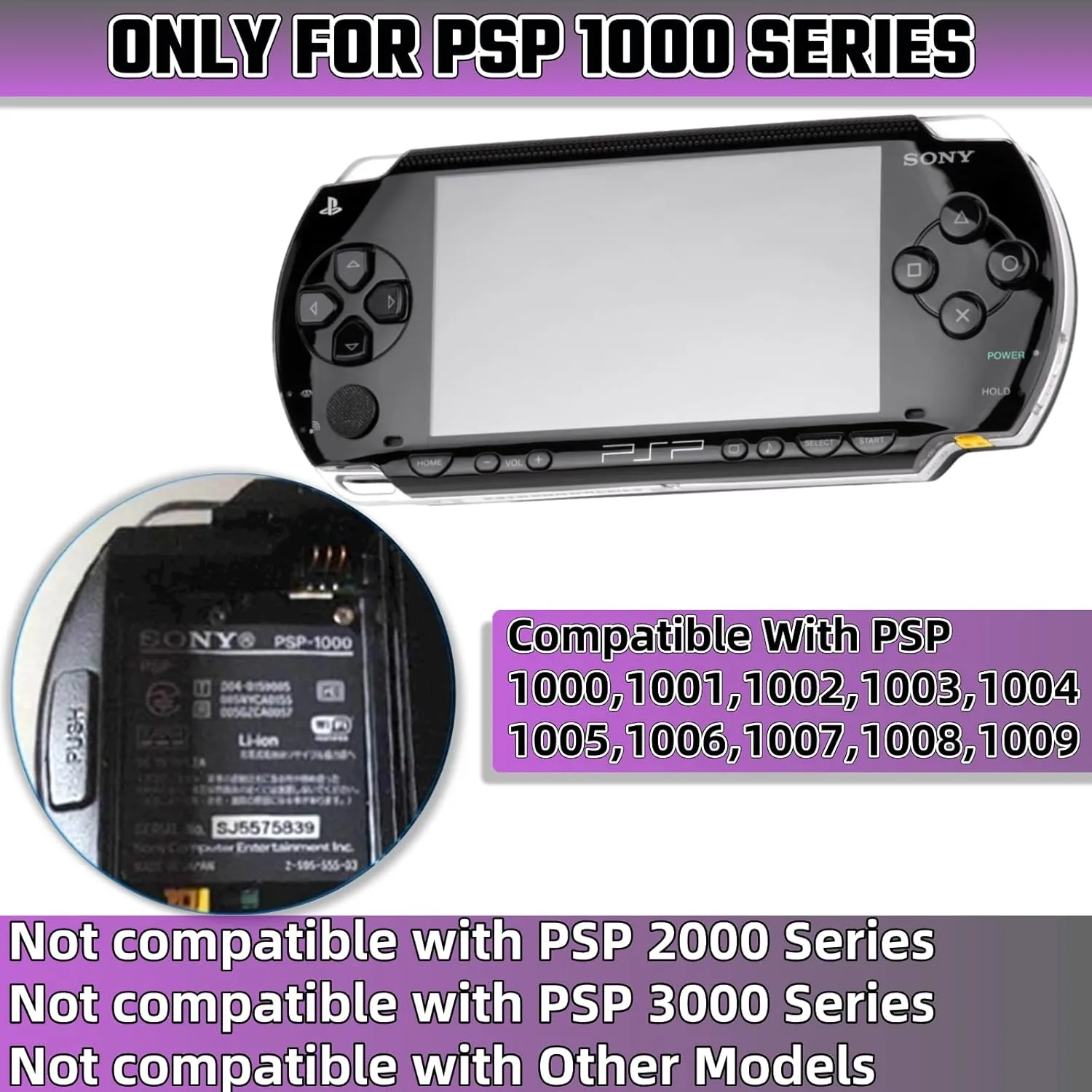 Clear Hard Case for PSP 1000 SeriesProtective Transparent Hard Case, Full Cover Protector Cover Case with Clear Display Movie Bracket, Shock/Scratch Resistant (for PSP 1000 Series)