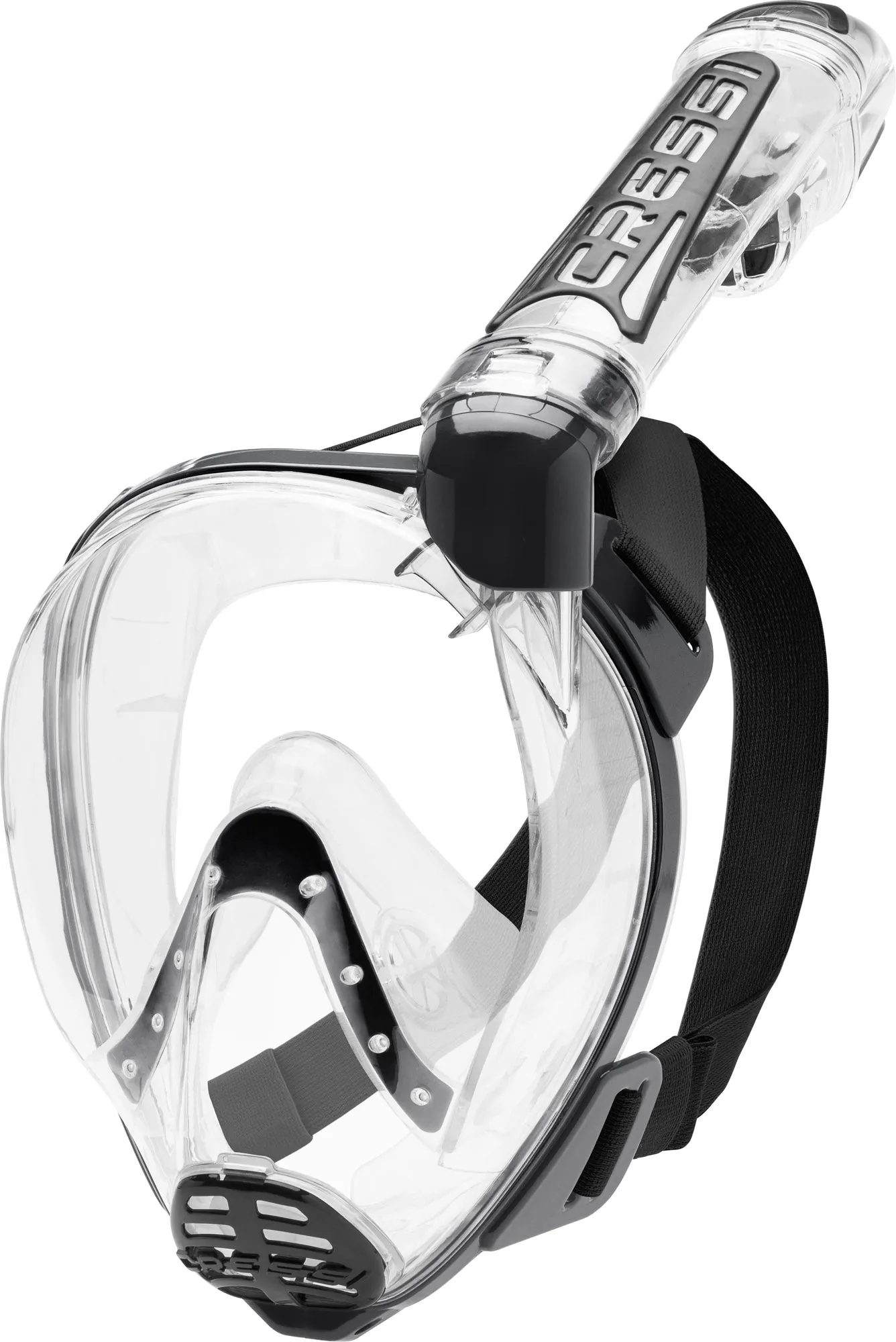 Cressi Bonete Open-Heel Fins and Duke Full Face Snorkeling Mask Set