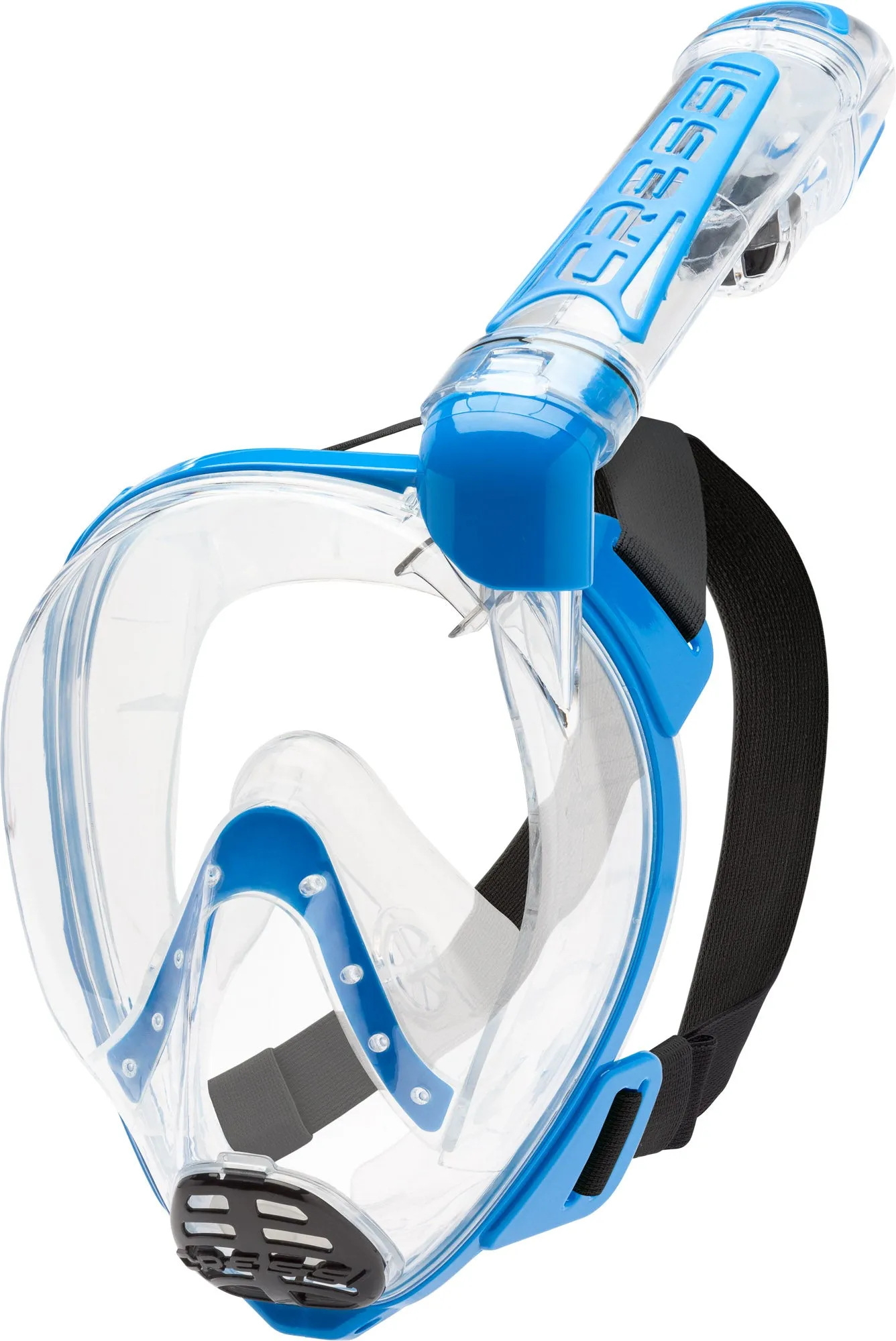 Cressi Bonete Open-Heel Fins and Duke Full Face Snorkeling Mask Set