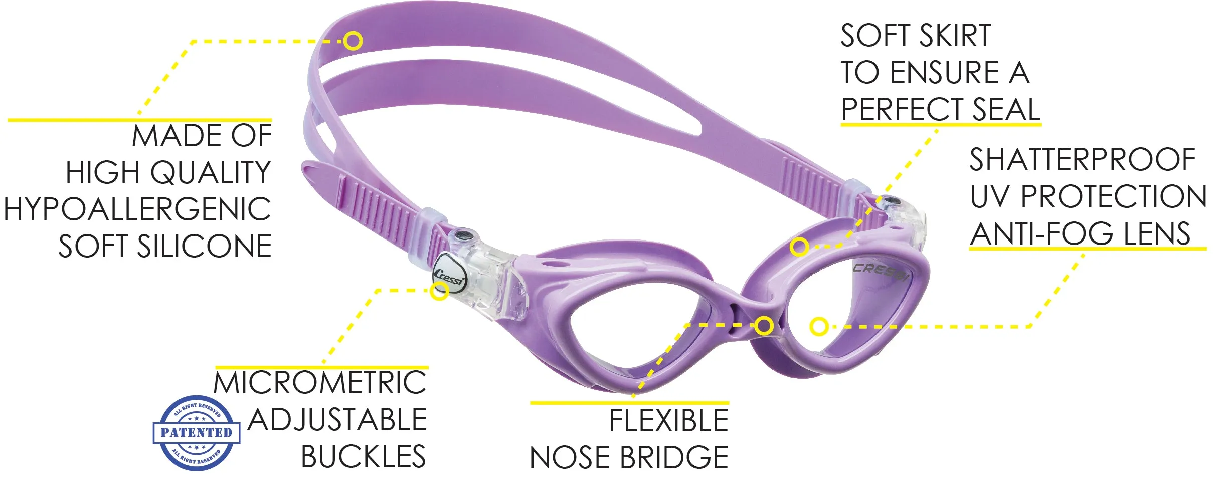 Cressi King Crab Kids Swimming Goggles