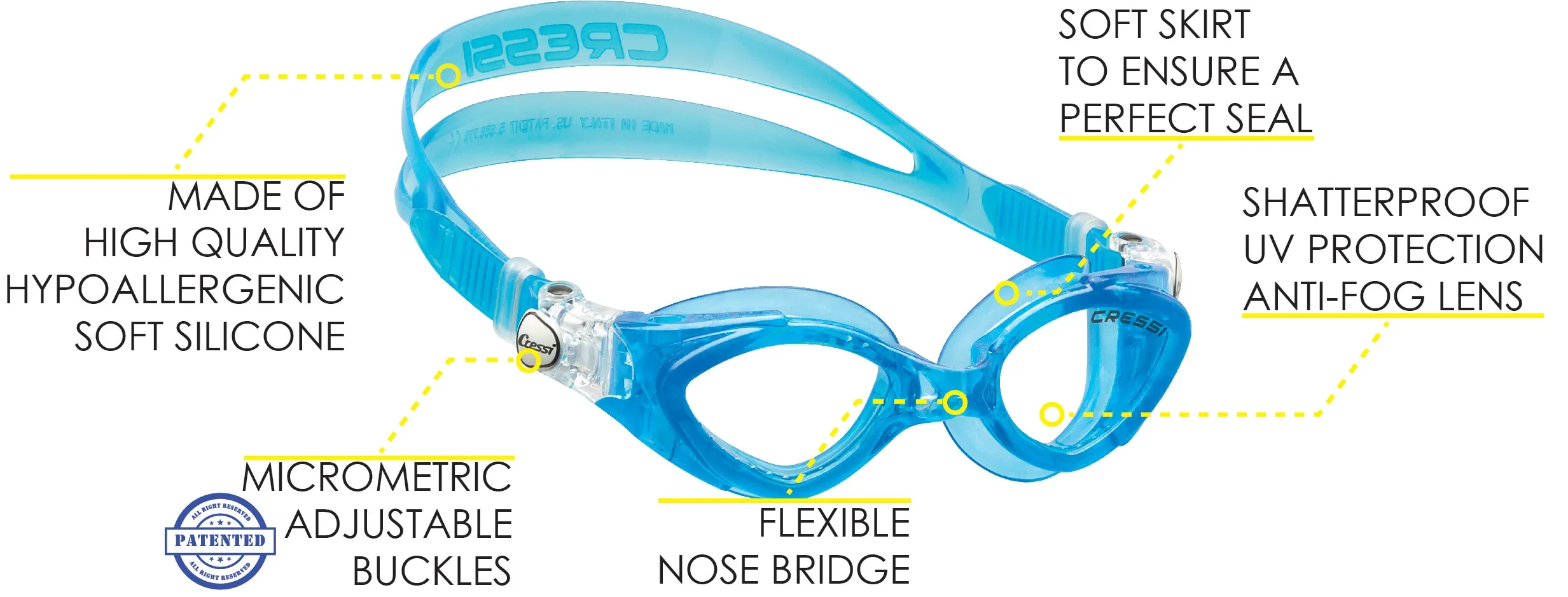 Cressi King Crab Kids Swimming Goggles