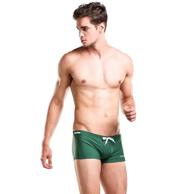 Desmiit Solid Swim Trunks Beach Bikini