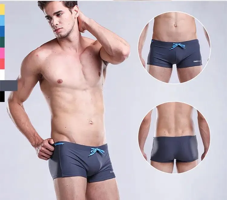 Desmiit Solid Swim Trunks Beach Bikini