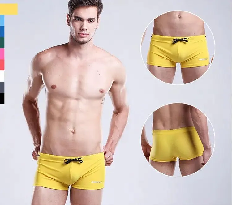 Desmiit Solid Swim Trunks Beach Bikini