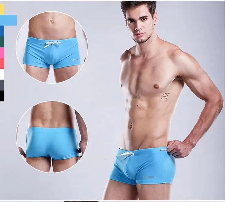 Desmiit Solid Swim Trunks Beach Bikini