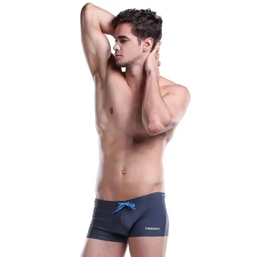 Desmiit Solid Swim Trunks Beach Bikini