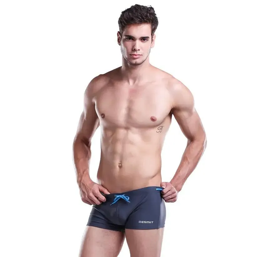 Desmiit Solid Swim Trunks Beach Bikini
