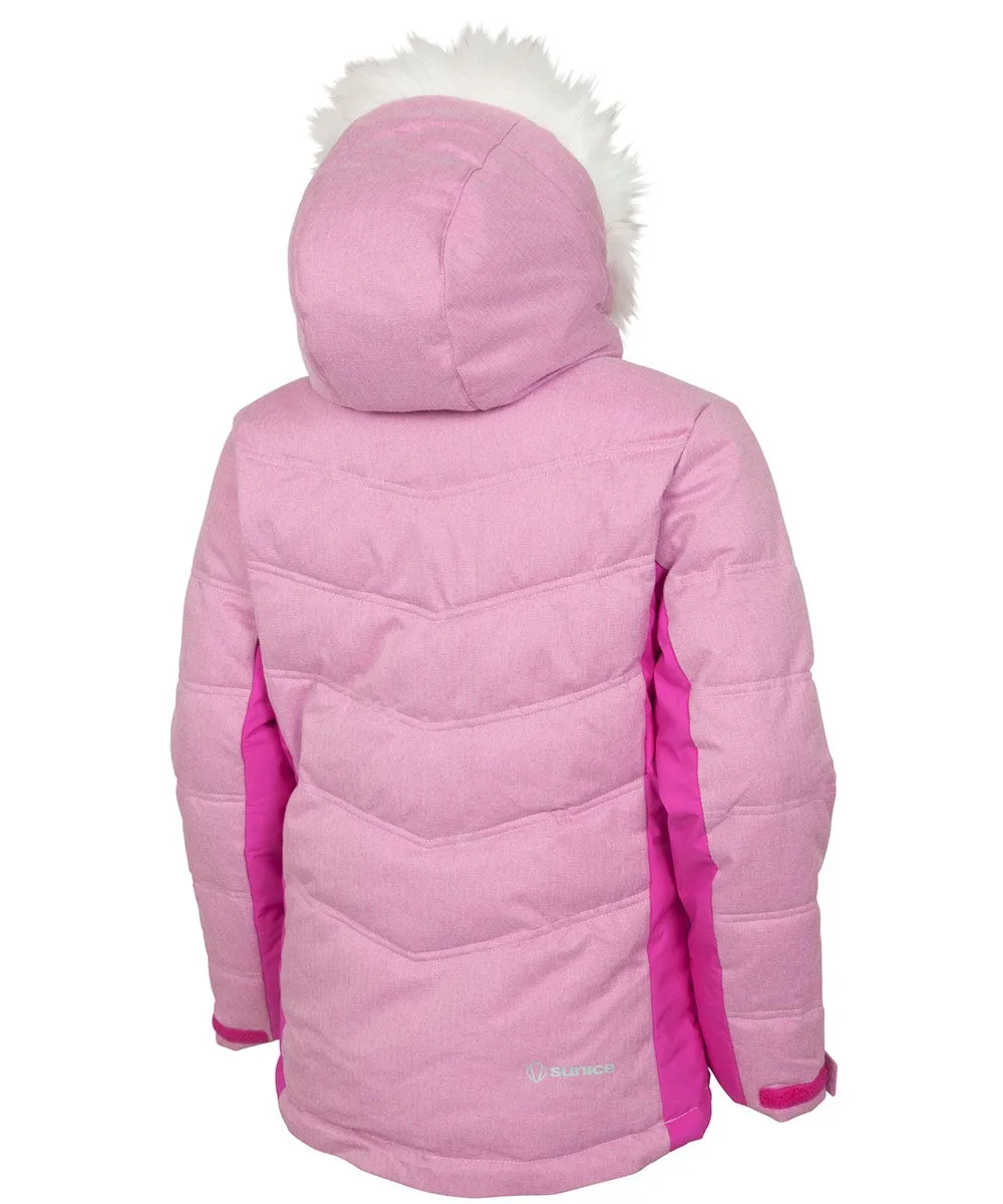 Girls' Julietta Waterproof Insulated Stretch Jacket With Detachable Faux Fur Ruff