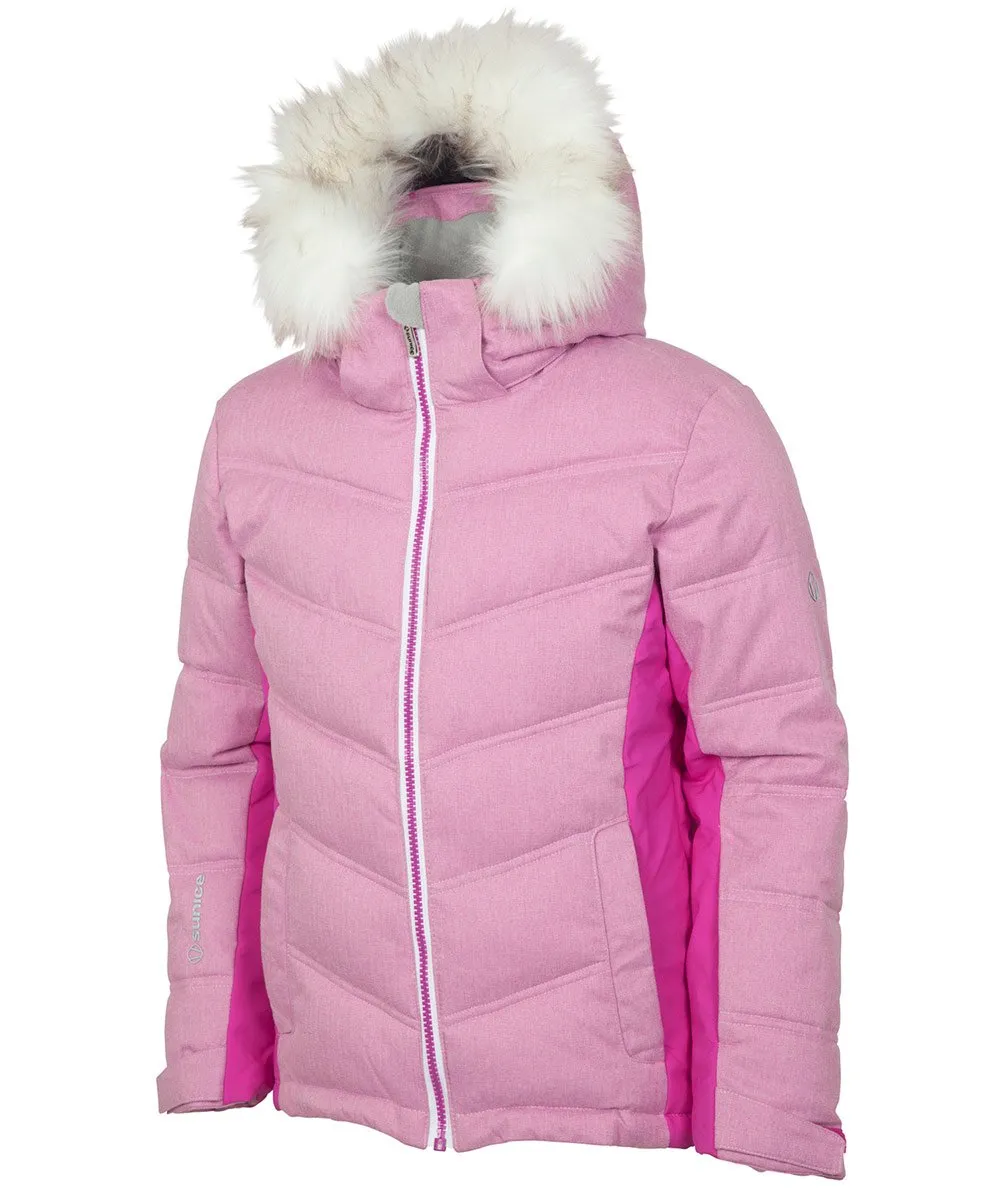 Girls' Julietta Waterproof Insulated Stretch Jacket With Detachable Faux Fur Ruff
