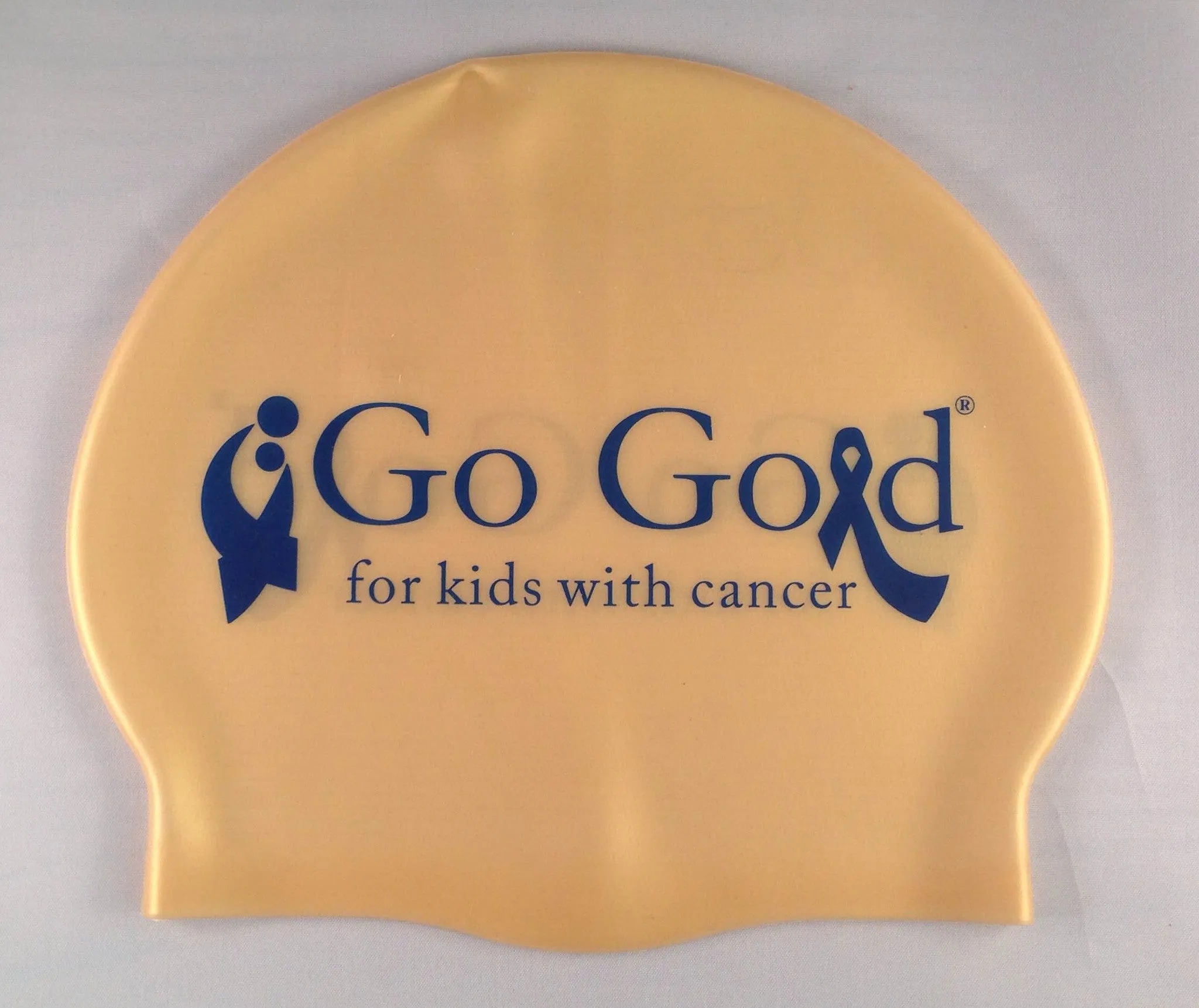 Go Gold for Kids with Cancer Silicone Swim Cap
