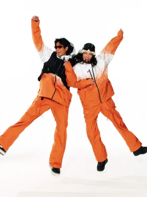 LITAN Alpine Teflon Suspender Orange Pants - Unisex