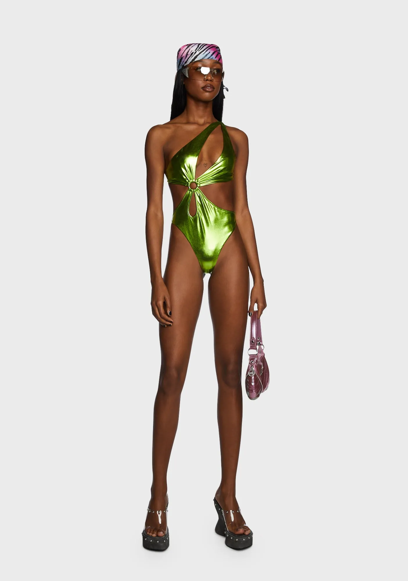 Metallic Ring One Piece Swimsuit