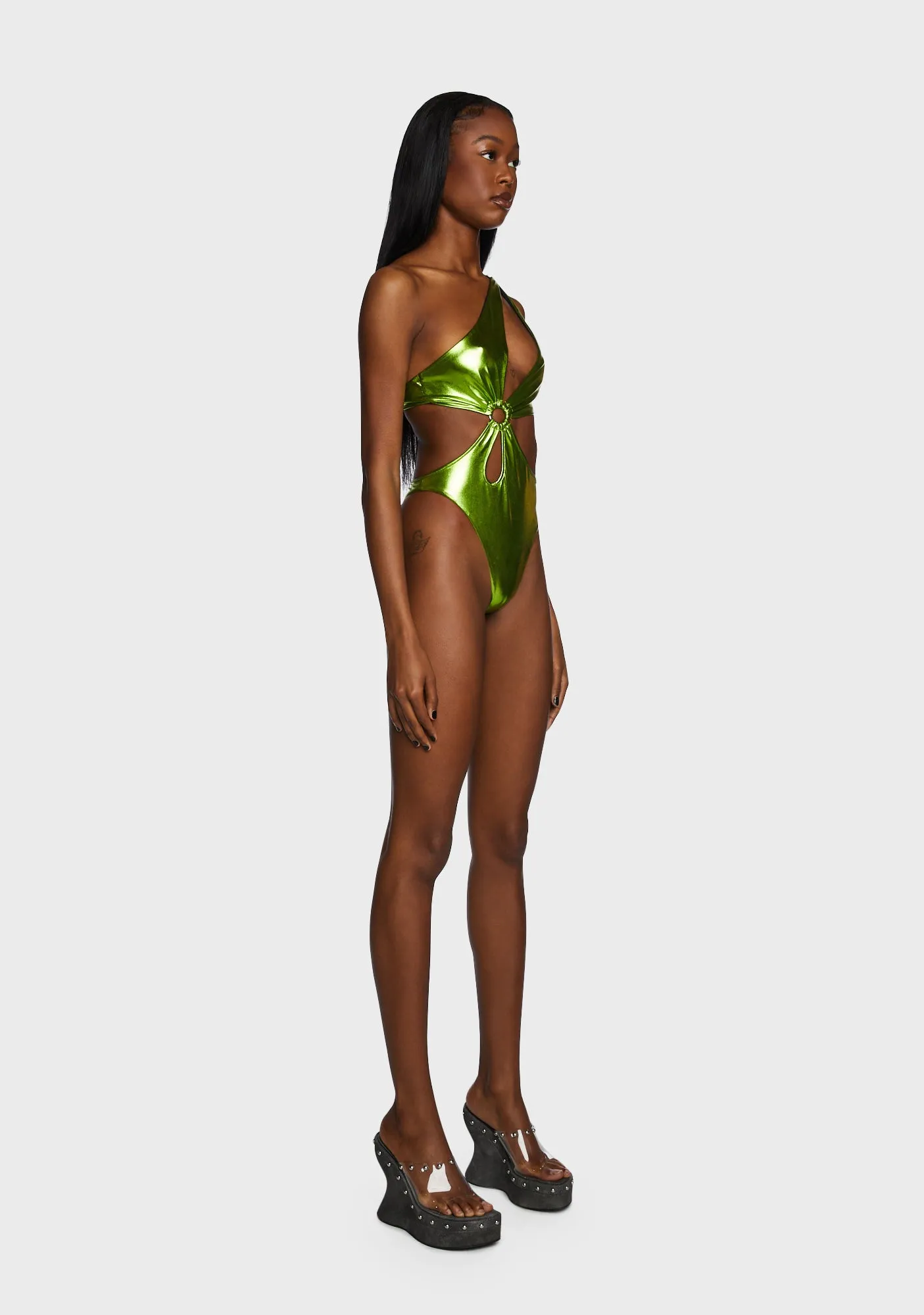 Metallic Ring One Piece Swimsuit