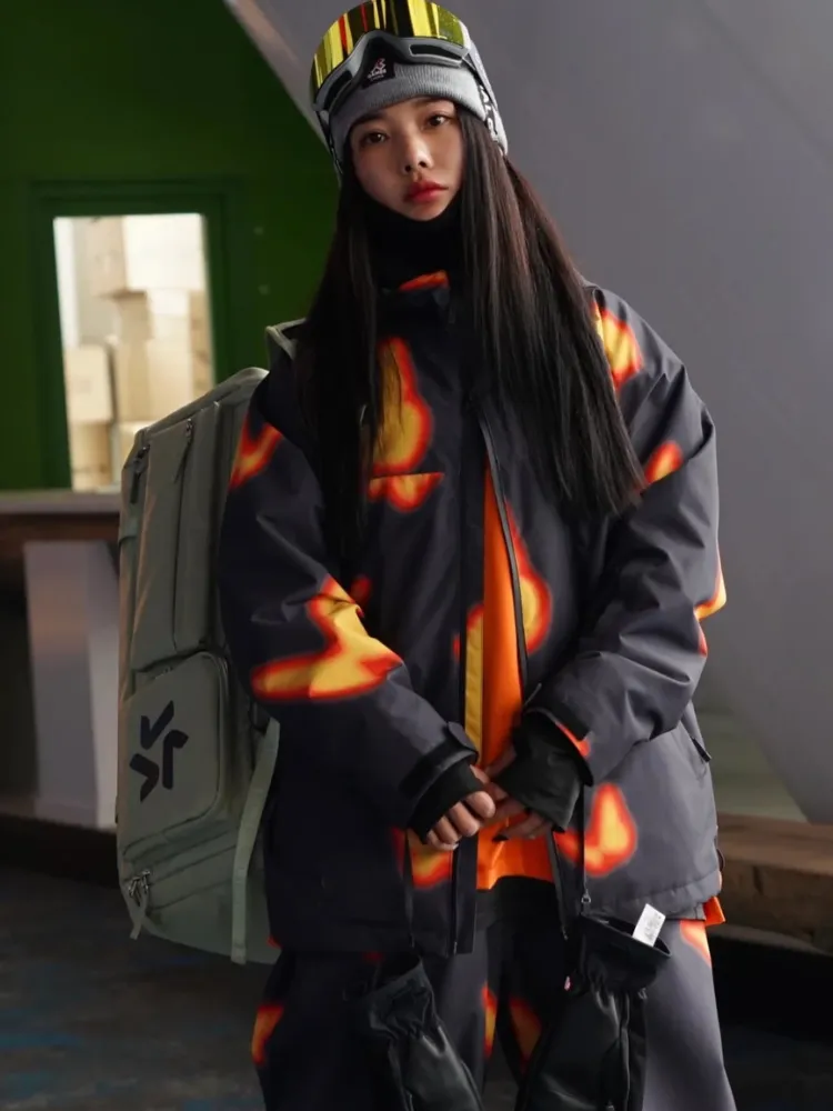 Molocoster Flame Butterfly Snow Pants - Unisex