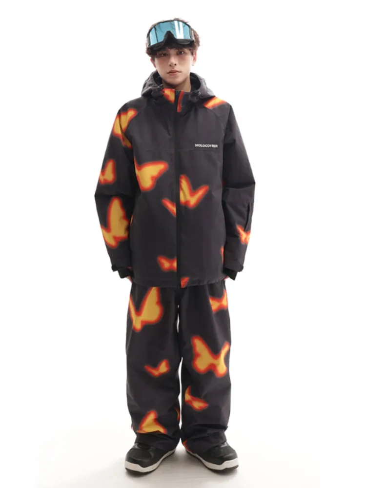 Molocoster Flame Butterfly Snow Pants - Unisex