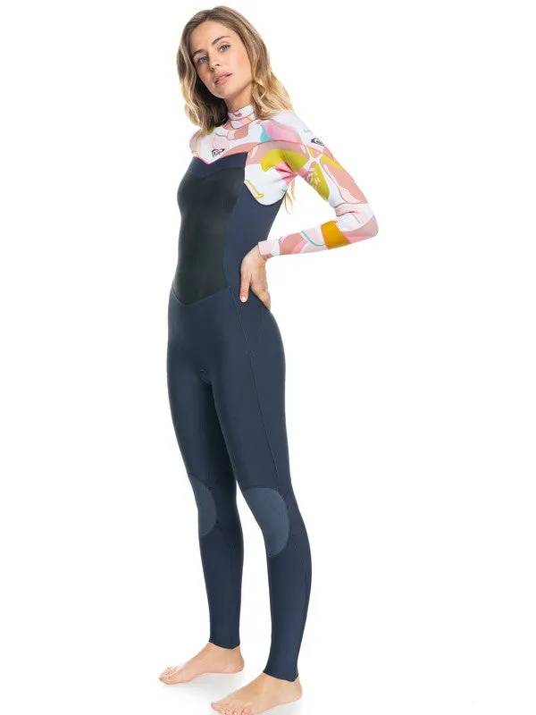 Roxy 4/3 Syncro BZ Wetsuit-Jt Gry/Crl Flm/Tmpl
