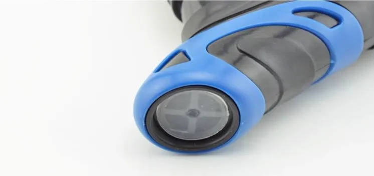 Scuba Diving Snorkeling Gear Set Plano Lenses Mask / Dry Top Snorkel Adults Blue DM406 SN506