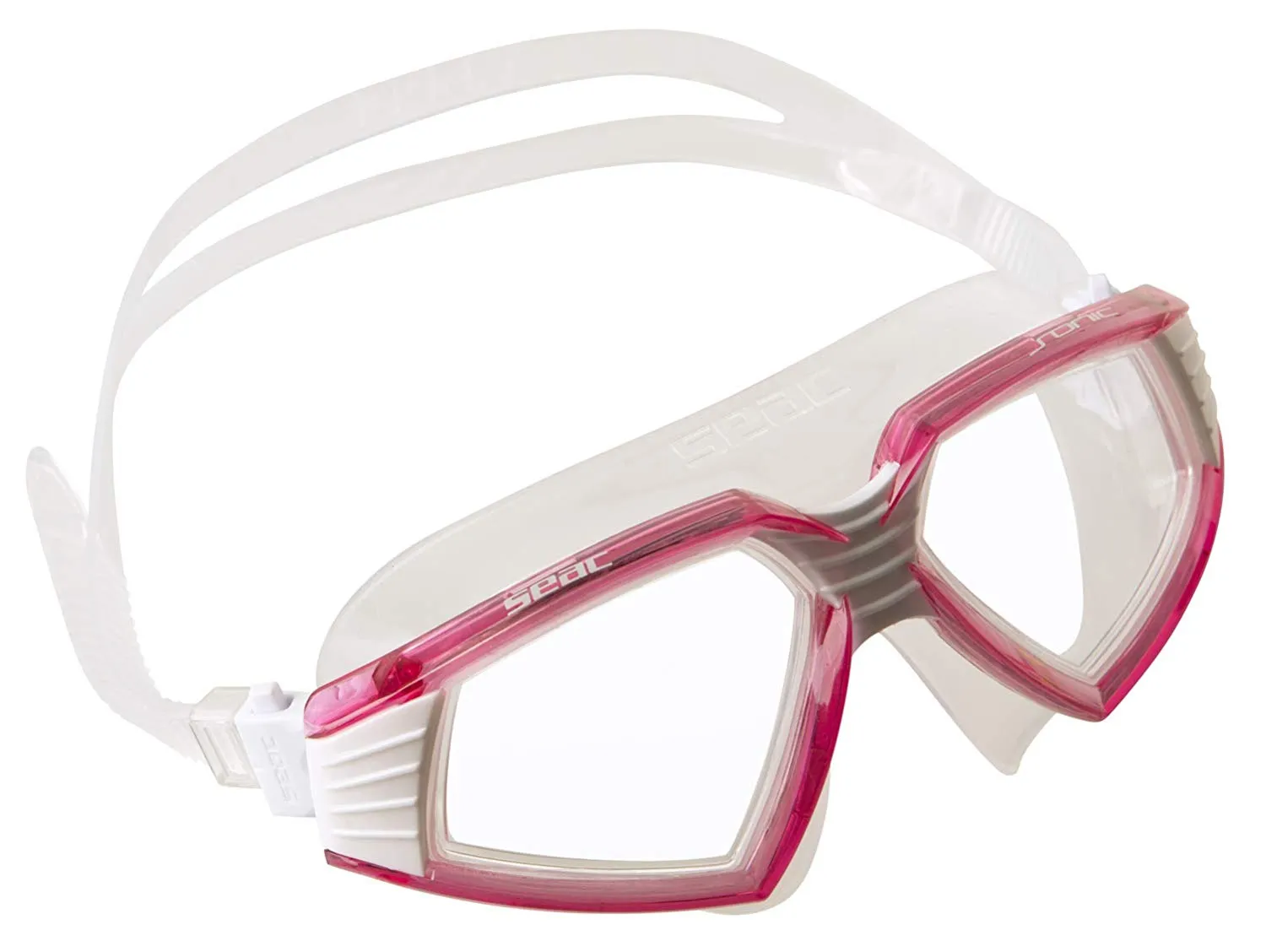 SEAC Sonic Clear Silicone Swim Goggles with 100% UV protection