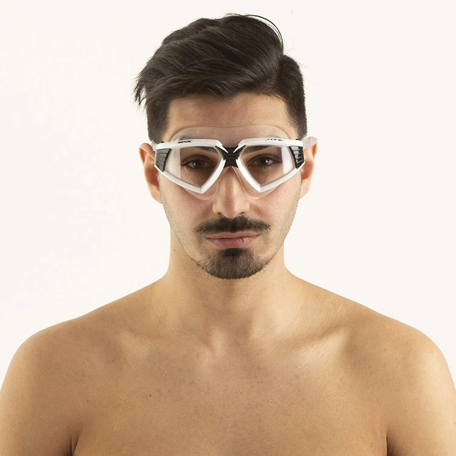SEAC Sonic Clear Silicone Swim Goggles with 100% UV protection