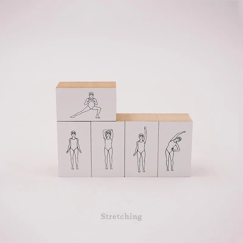 Swimming Pool Girl Rubber Stamp Set