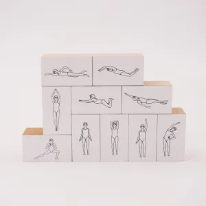 Swimming Pool Girl Rubber Stamp Set