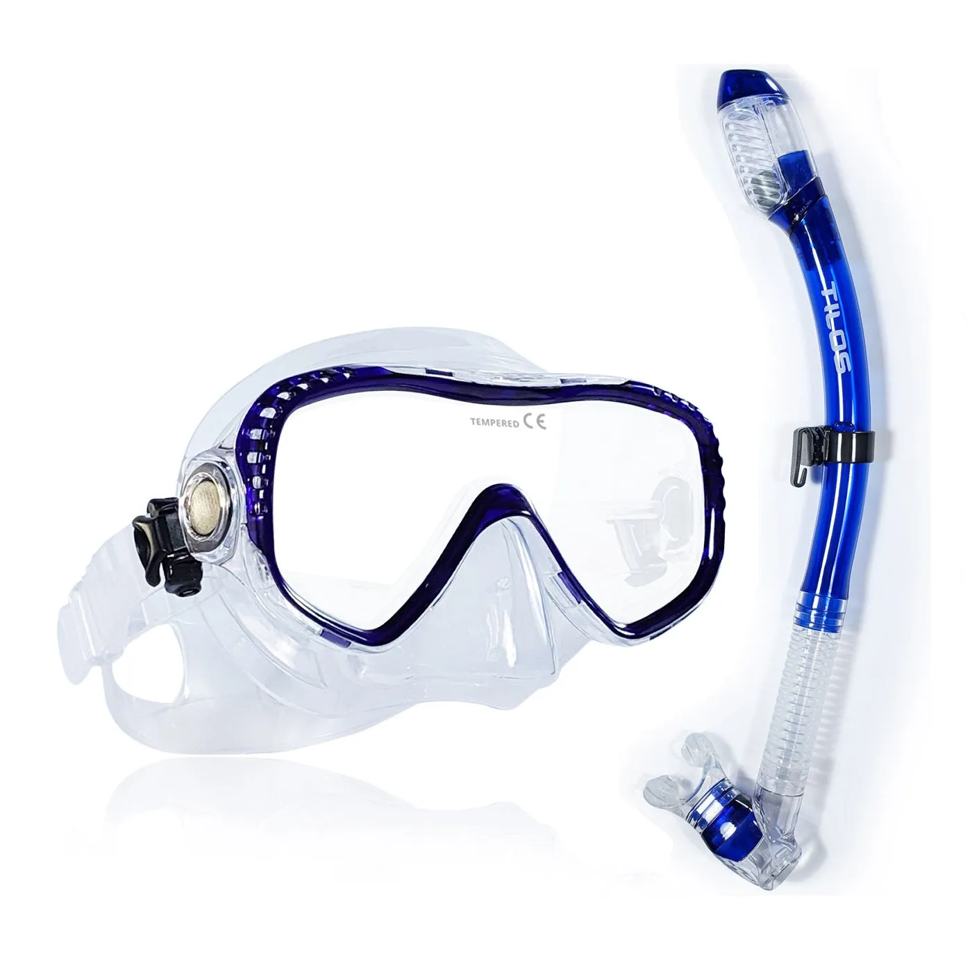 Tilos Visionary II Mask and Sleek Dry Snorkel Set