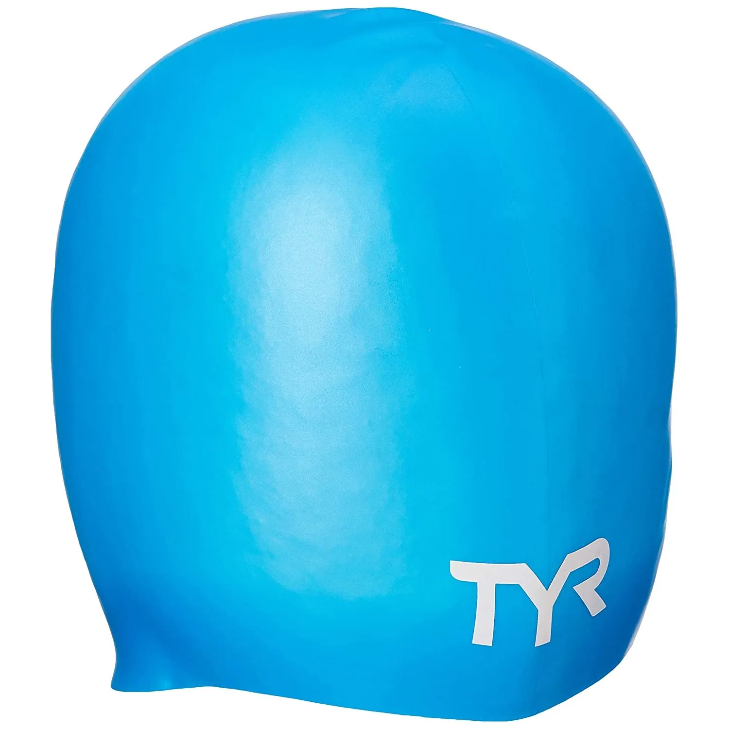 TYR Long Hair Silicone Swim Cap, Black - Adult