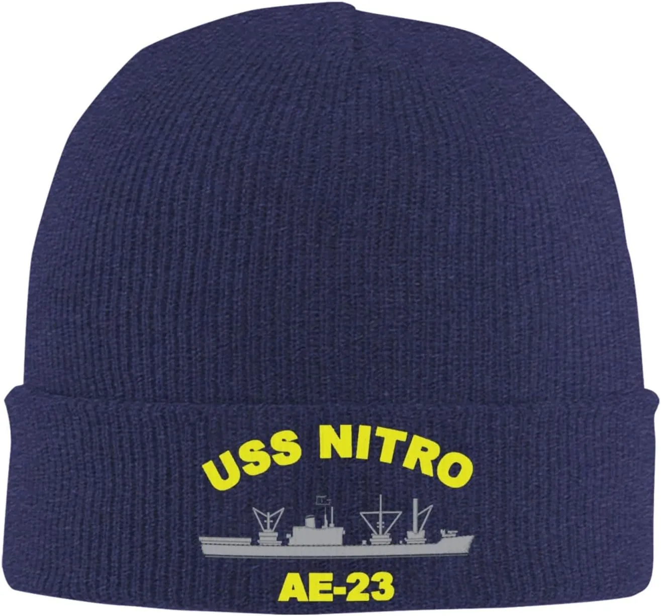 USS Nitro Ae-23 Beanie Hat Unisex Knit Hat Ski Stocking Cuffed Cap