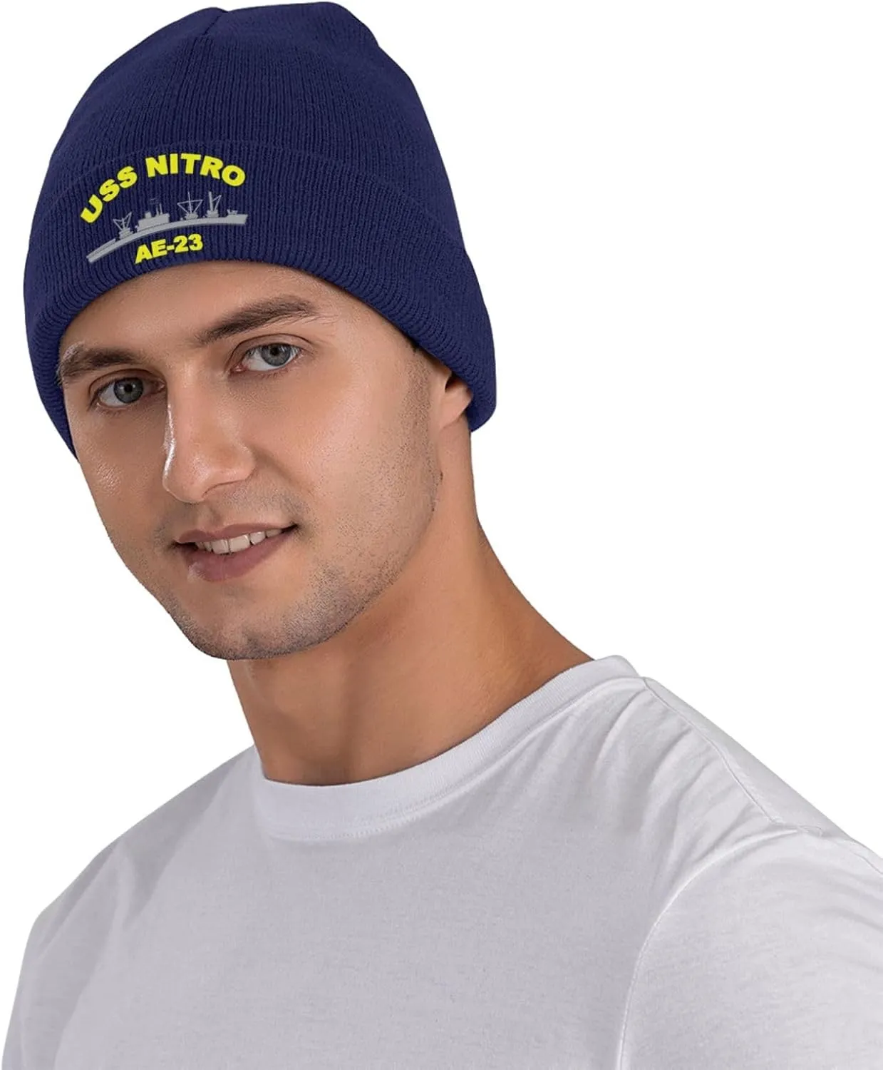 USS Nitro Ae-23 Beanie Hat Unisex Knit Hat Ski Stocking Cuffed Cap