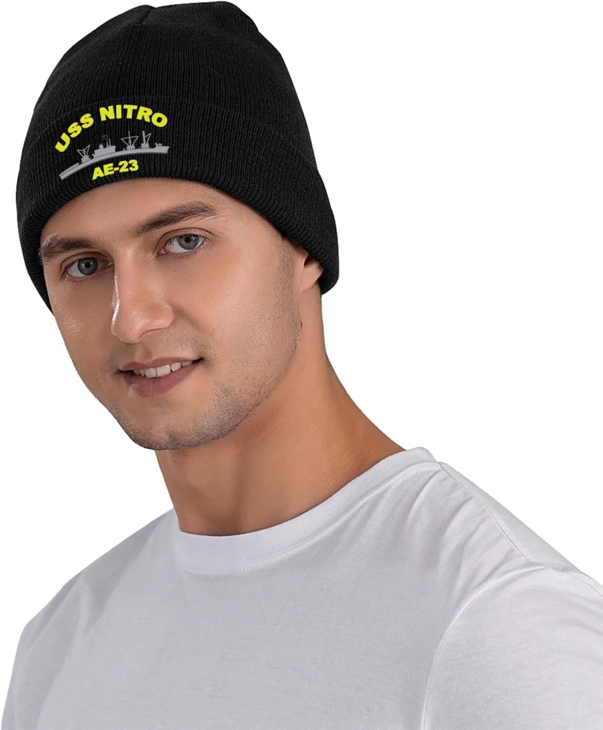 USS Nitro Ae-23 Beanie Hat Unisex Knit Hat Ski Stocking Cuffed Cap