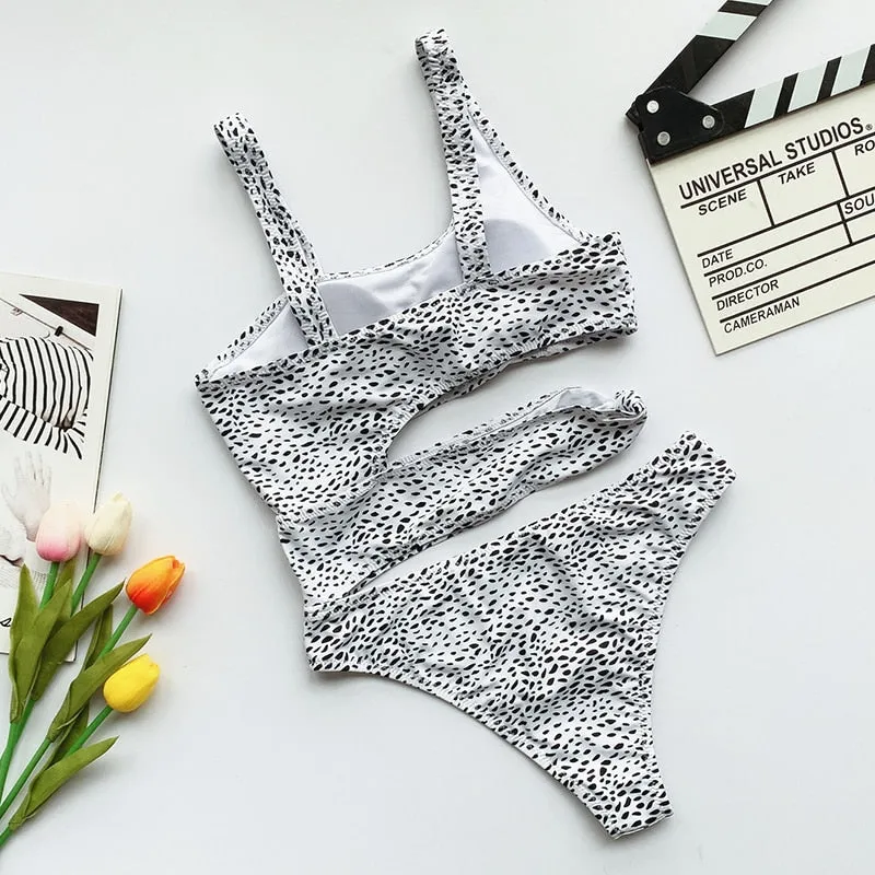 VenusFox New Sexy White One Piece Swimsuit Women Cut Out Swimwear Push Up Monokini Bathing Suits Beach Wear Swimming Suit For Women