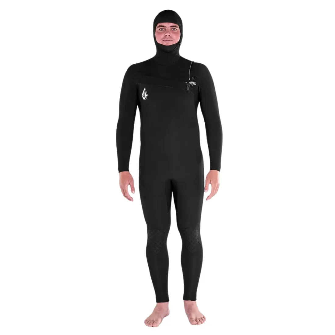 Volcom 4/3mm Hooded Chestzip Modulator Full Wetsuit - Black