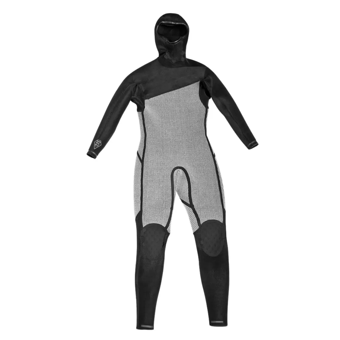 Volcom 4/3mm Hooded Chestzip Modulator Full Wetsuit - Black
