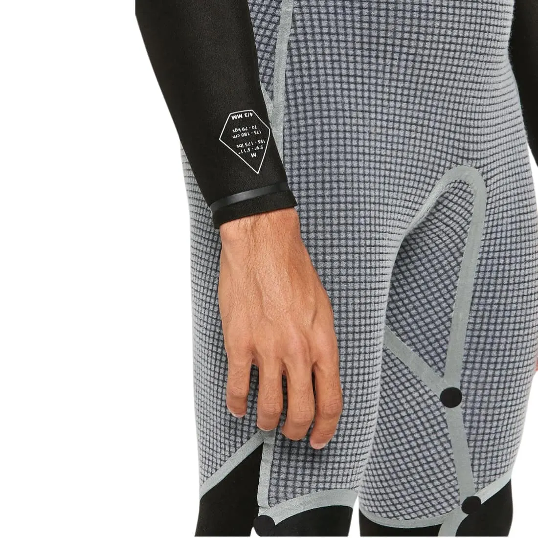 Volcom 4/3mm Hooded Chestzip Modulator Full Wetsuit - Black