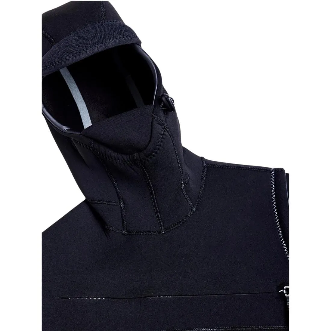 Volcom 5/4/3mm Hooded Modulator Chest Zip Wetsuit - Black