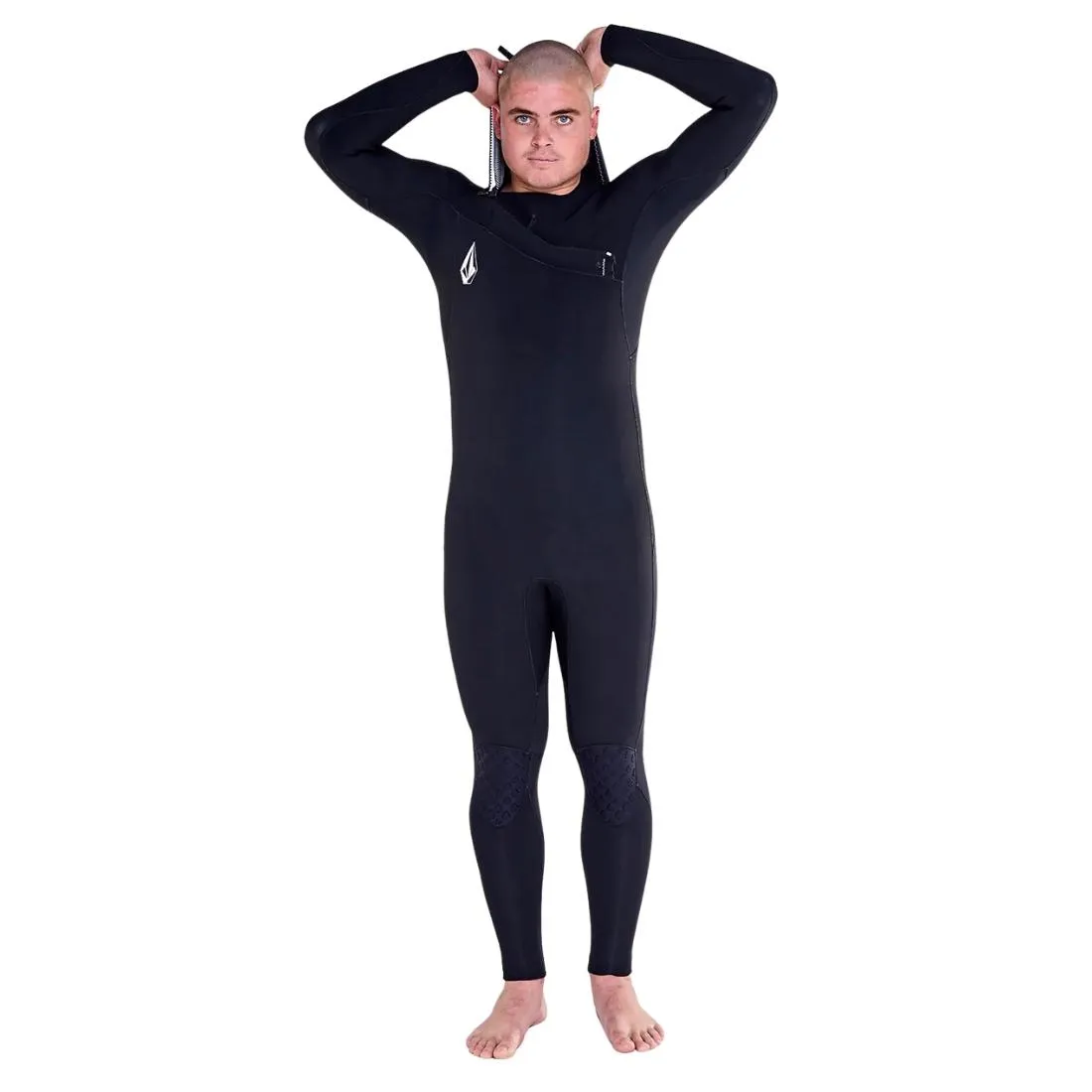 Volcom 5/4/3mm Hooded Modulator Chest Zip Wetsuit - Black