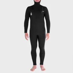Volcom Modulator 5/4/3 Mens Hooded Chest Zip Wetsuit - Black