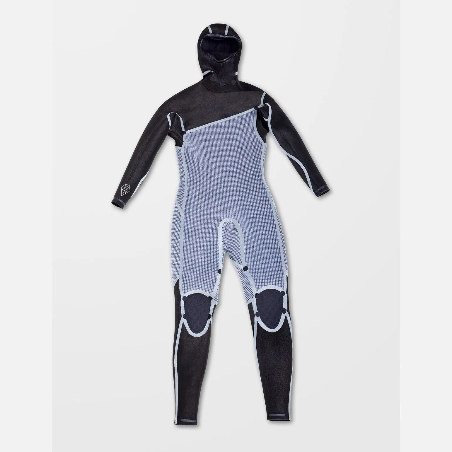 Volcom Modulator 5/4/3 Mens Hooded Chest Zip Wetsuit - Black