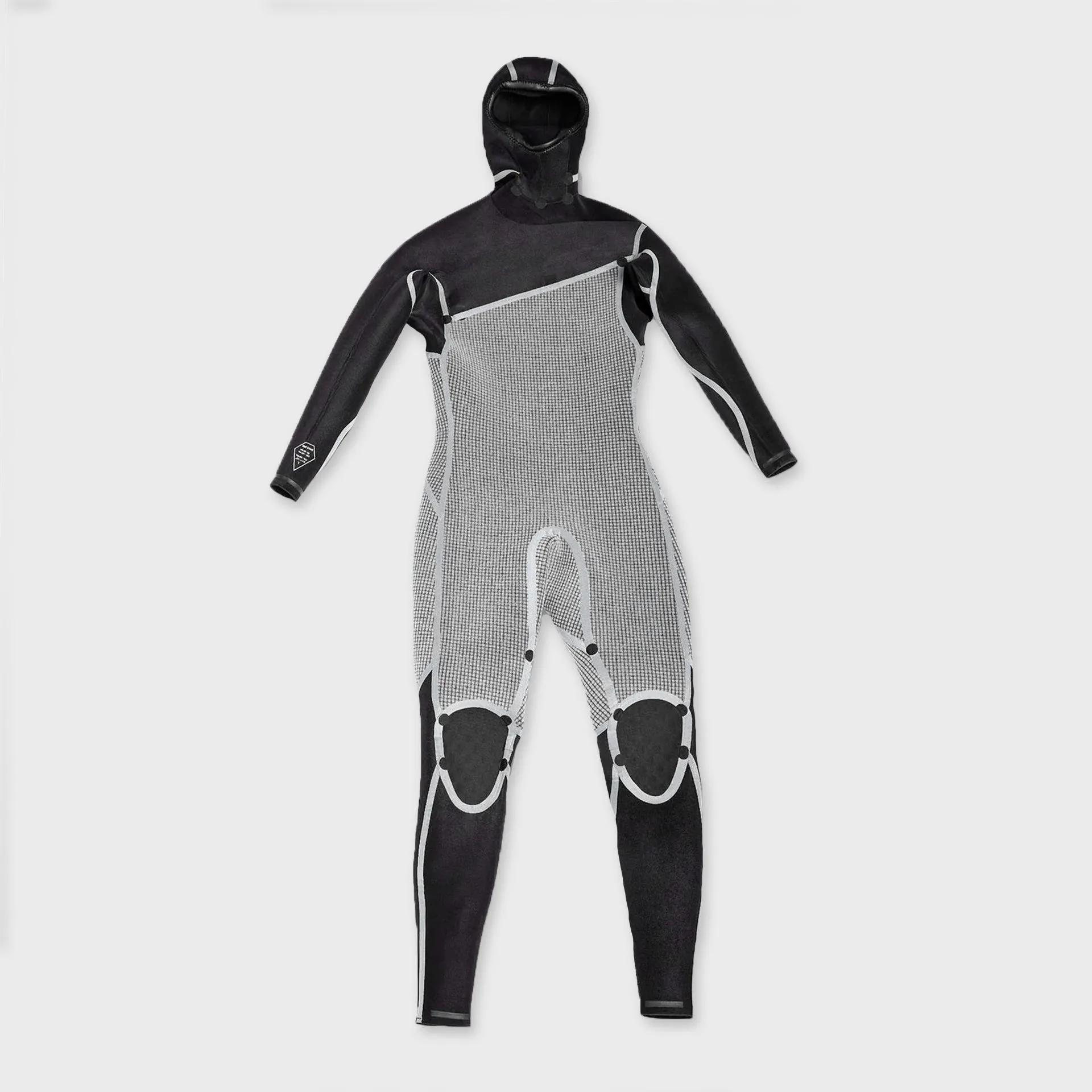 Volcom Modulator 5/4/3 Mens Hooded Chest Zip Wetsuit - Black