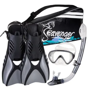 Voyager Snorkel Set - Silver