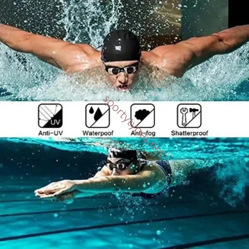 White Elite Professional HD Anti-Fog Swim Goggles