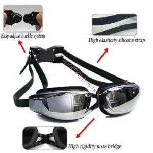White Elite Professional HD Anti-Fog Swim Goggles