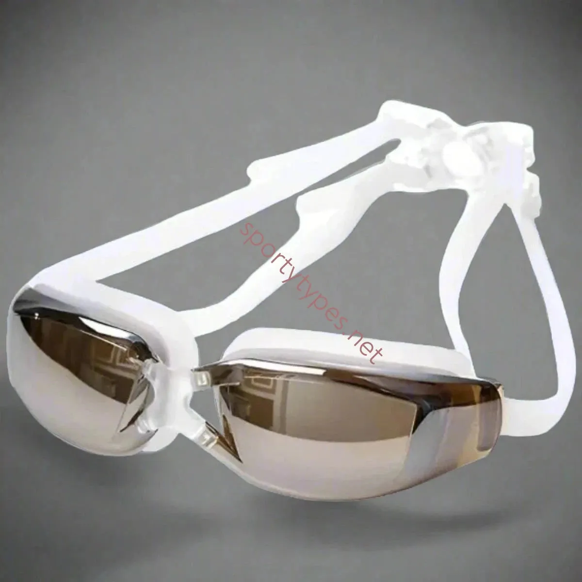 White Elite Professional HD Anti-Fog Swim Goggles